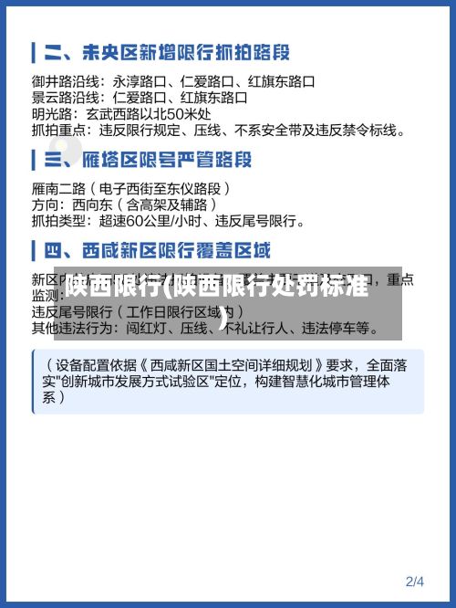陕西限行(陕西限行处罚标准)