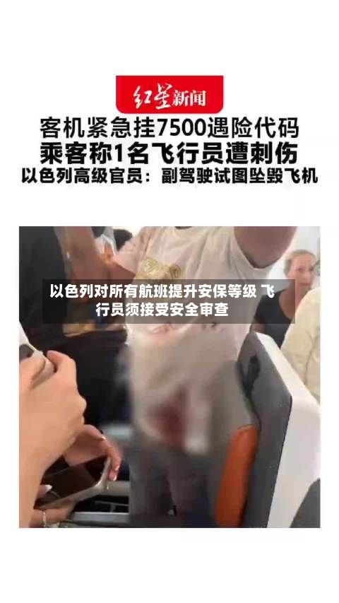以色列对所有航班提升安保等级 飞行员须接受安全审查