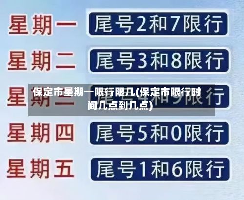 保定市星期一限行限几(保定市限行时间几点到几点)-第2张图片