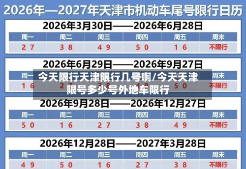 今天限行天津限行几号啊/今天天津限号多少号外地车限行-第3张图片