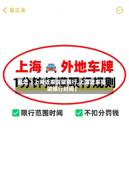 最近【上海近来高架限行,上海近来高架限行时间】-第2张图片