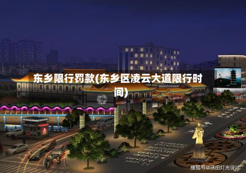 东乡限行罚款(东乡区凌云大道限行时间)