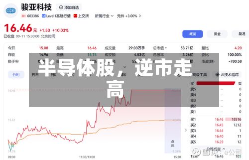 半导体股，逆市走高