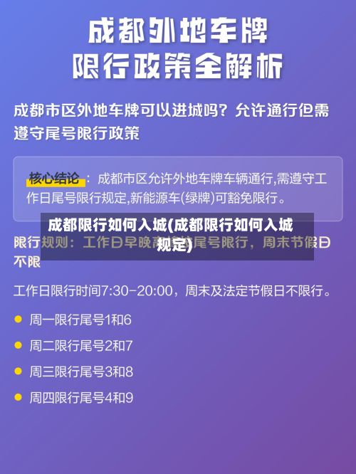 成都限行如何入城(成都限行如何入城规定)-第2张图片