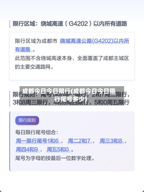 成都今日今日限行(成都今日今日限行尾号多少)-第3张图片