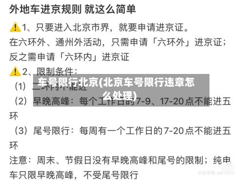 车号限行北京(北京车号限行违章怎么处理)