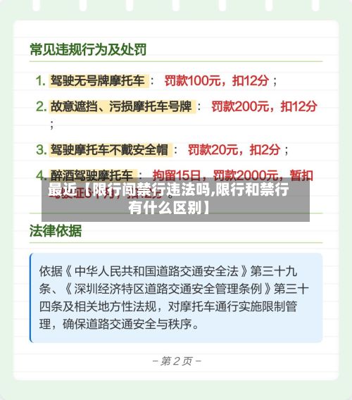 最近【限行闯禁行违法吗,限行和禁行有什么区别】