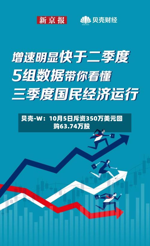 贝壳-W：10月5日斥资350万美元回购63.74万股