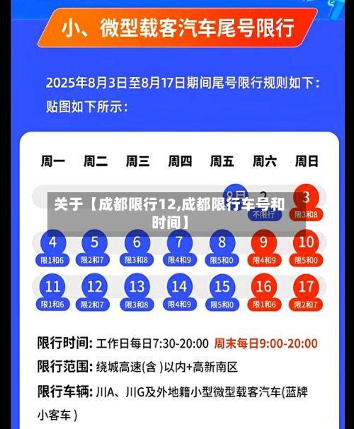 关于【成都限行12,成都限行车号和时间】-第3张图片