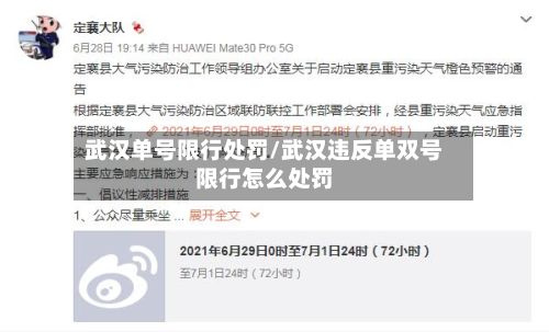 武汉单号限行处罚/武汉违反单双号限行怎么处罚-第3张图片