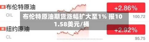布伦特原油期货涨幅扩大至1% 报101.58美元/桶-第3张图片