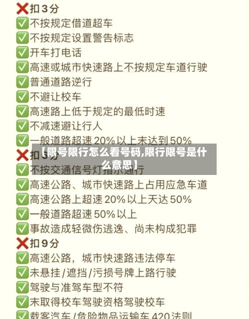 【限号限行怎么看号码,限行限号是什么意思】