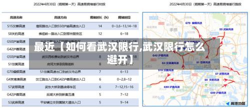 最近【如何看武汉限行,武汉限行怎么避开】-第2张图片