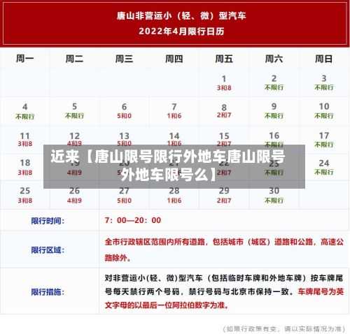 近来【唐山限号限行外地车唐山限号外地车限号么】-第2张图片