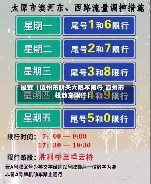 最近【漳州市明天六限不限行,漳州市机动车限行】