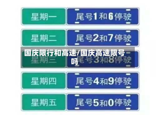 国庆限行和高速/国庆高速限号吗