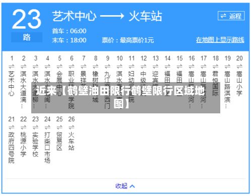 近来【鹤壁油田限行鹤壁限行区域地图】