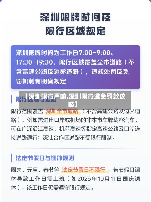 【深圳限行严嘛,深圳限行避免罚款攻略】