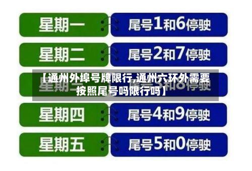 【通州外埠号牌限行,通州六环外需要按照尾号吗限行吗】-第2张图片