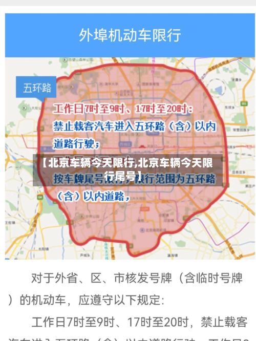 【北京车辆今天限行,北京车辆今天限行尾号】