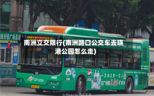 南洲立交限行(南洲路口公交车去晓港公园怎么走)-第3张图片