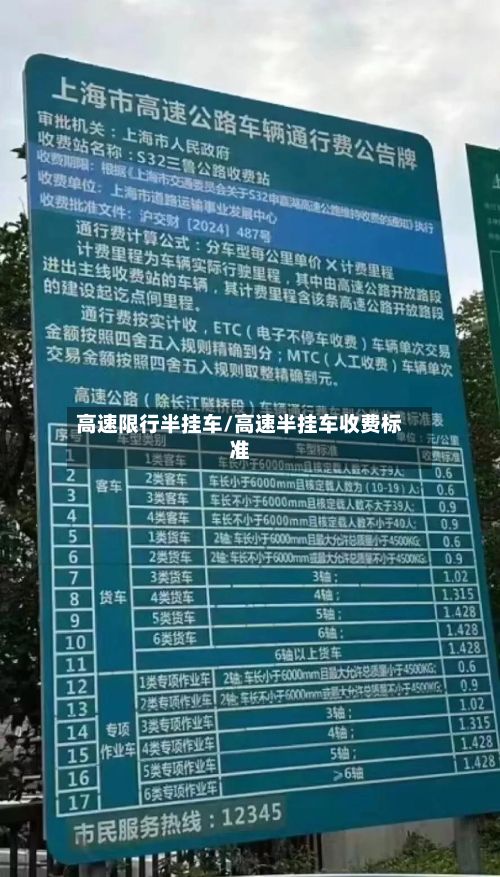 高速限行半挂车/高速半挂车收费标准-第3张图片