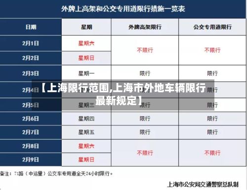 【上海限行范围,上海市外地车辆限行最新规定】-第2张图片
