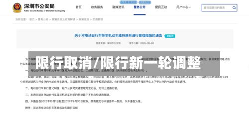 限行取消/限行新一轮调整