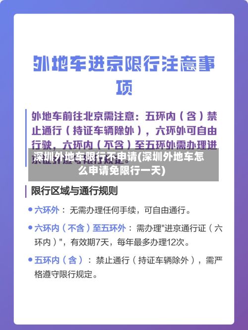 深圳外地车限行不申请(深圳外地车怎么申请免限行一天)