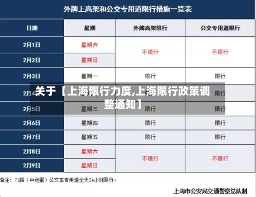 关于【上海限行力度,上海限行政策调整通知】-第2张图片