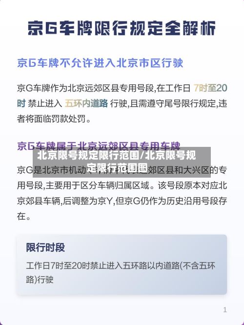 北京限号规定限行范围/北京限号规定限行范围图
