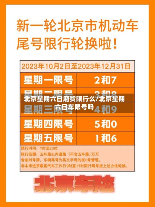 北京星期六日厢货限行么/北京星期六日车限号吗-第3张图片