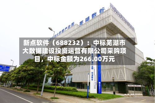 新点软件（688232）：中标芜湖市大数据建设投资运营有限公司采购项目	，中标金额为266.00万元-第2张图片