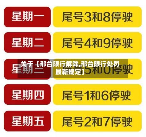 关于【邢台限行解除,邢台限行处罚最新规定】-第3张图片