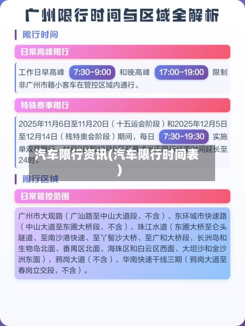 汽车限行资讯(汽车限行时间表)-第3张图片