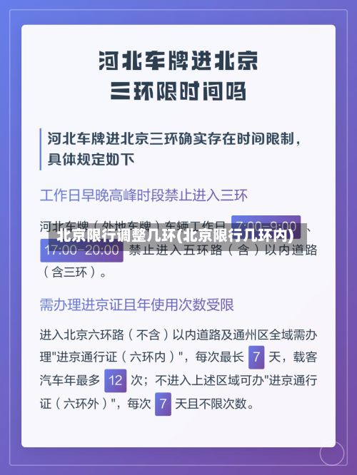 北京限行调整几环(北京限行几环内)-第3张图片