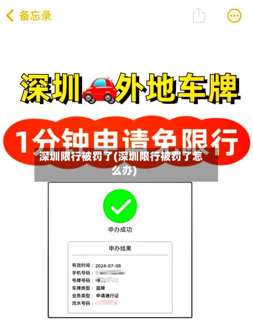 深圳限行被罚了(深圳限行被罚了怎么办)-第2张图片