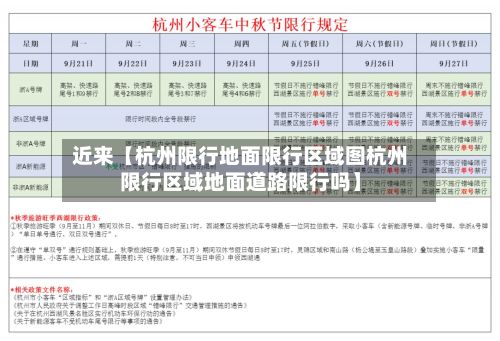 近来【杭州限行地面限行区域图杭州限行区域地面道路限行吗】-第2张图片