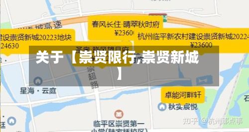 关于【崇贤限行,崇贤新城】