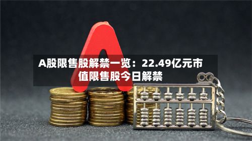 A股限售股解禁一览：22.49亿元市值限售股今日解禁