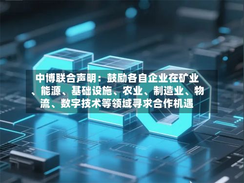 中博联合声明：鼓励各自企业在矿业、能源、基础设施	、农业、制造业、物流	、数字技术等领域寻求合作机遇-第2张图片