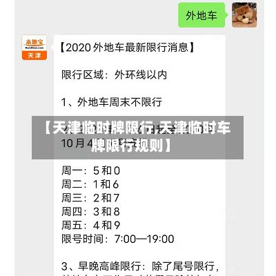 【天津临时牌限行,天津临时车牌限行规则】-第2张图片