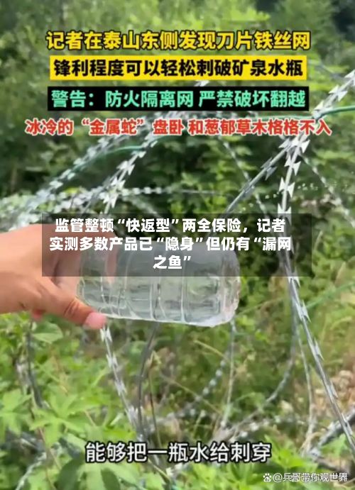 监管整顿“快返型”两全保险，记者实测多数产品已“隐身”但仍有“漏网之鱼	”-第2张图片