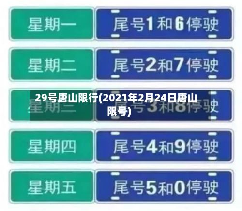 29号唐山限行(2021年2月24日唐山限号)