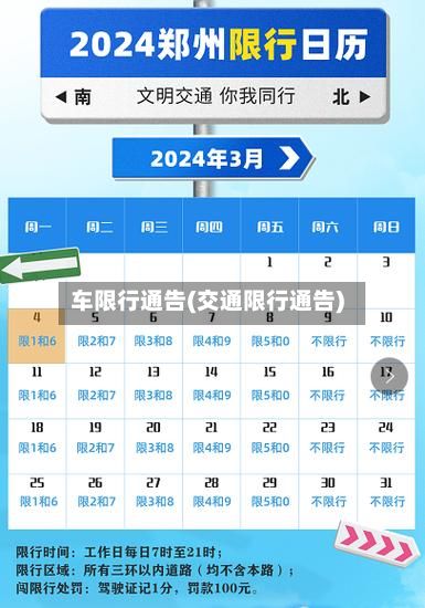 车限行通告(交通限行通告)