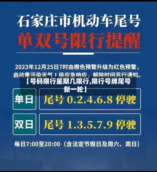 【号码限行星期几限行,限行号牌尾号新一轮】