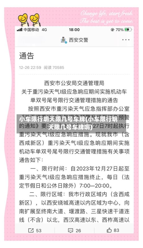 小车限行明天限几号车牌(小车限行明天限几号车牌啊)