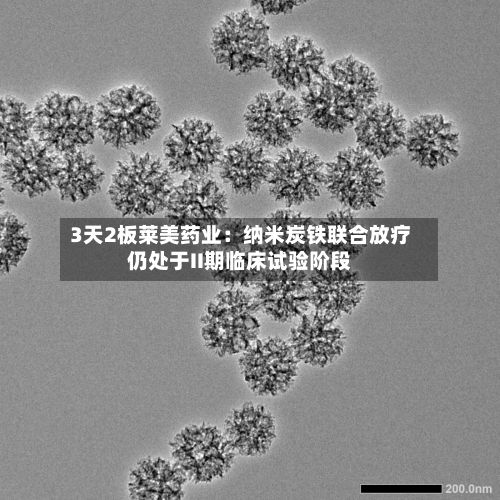3天2板莱美药业：纳米炭铁联合放疗仍处于II期临床试验阶段