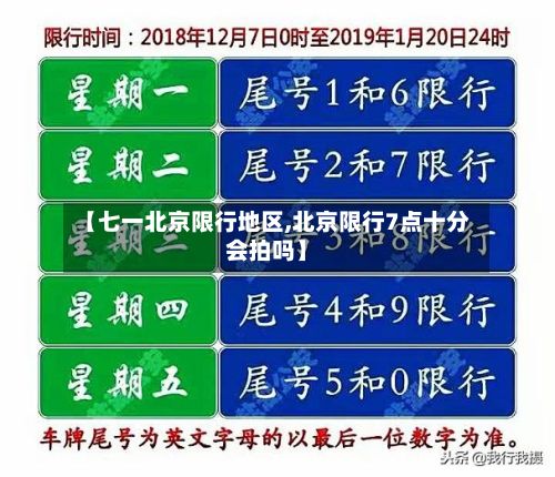 【七一北京限行地区,北京限行7点十分会拍吗】