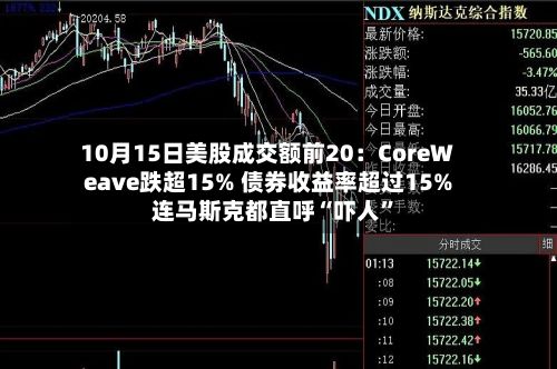 10月15日美股成交额前20：CoreWeave跌超15% 债券收益率超过15% 连马斯克都直呼“吓人”